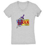 Hyan  Women's V-Neck Heather Grey