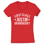 Justin Grandberry  Women's V-Neck Red