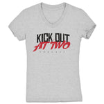Kick Out at Two  Women's V-Neck Heather Grey
