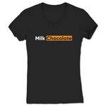 Milk Chocolate  Women's V-Neck Black