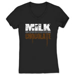 Milk Chocolate  Women's V-Neck Black