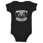 Mouse's Wrestling Adventures  Infant Onesie Black