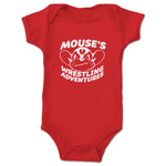 Mouse's Wrestling Adventures  Infant Onesie Red
