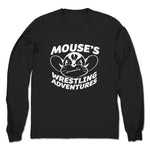 Mouse's Wrestling Adventures  Unisex Long Sleeve Black
