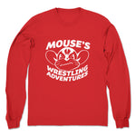 Mouse's Wrestling Adventures  Unisex Long Sleeve Red