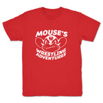 Mouse's Wrestling Adventures  Youth Tee Red
