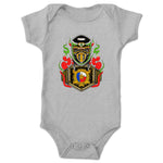 Mysterious Q  Infant Onesie Heather Grey