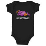 Nerdopotamus  Infant Onesie Black