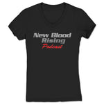 New Blood Rising Podcast  Women's V-Neck Black