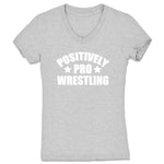 Positively Pro Wrestling Podcast  Women's V-Neck Heather Grey