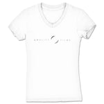 Qwantity Entertainment & Media  Women's V-Neck White