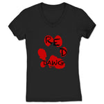 Red Dawg  Women's V-Neck Black