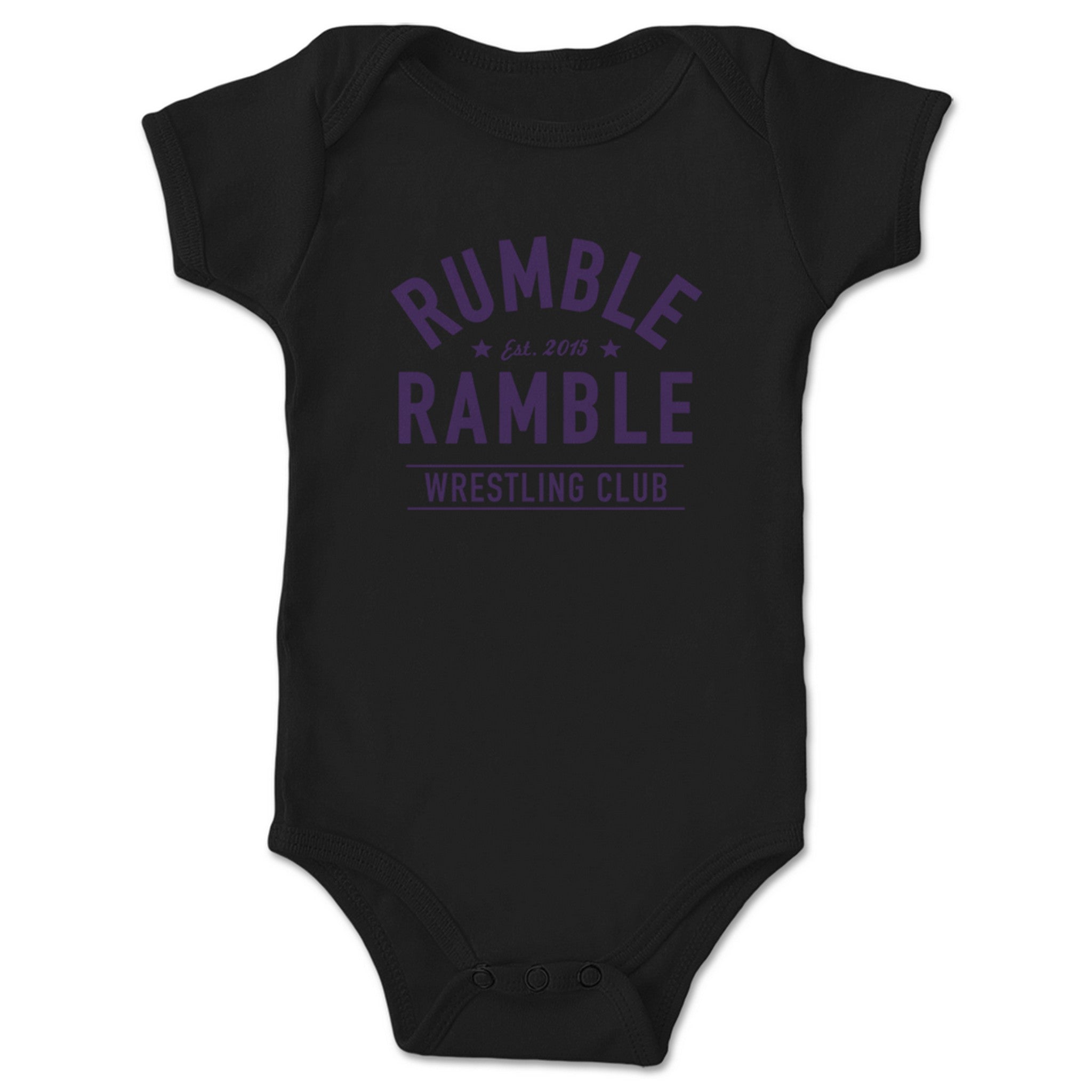 Rumble Ramble Throwback Vintage Infant Onesie Black