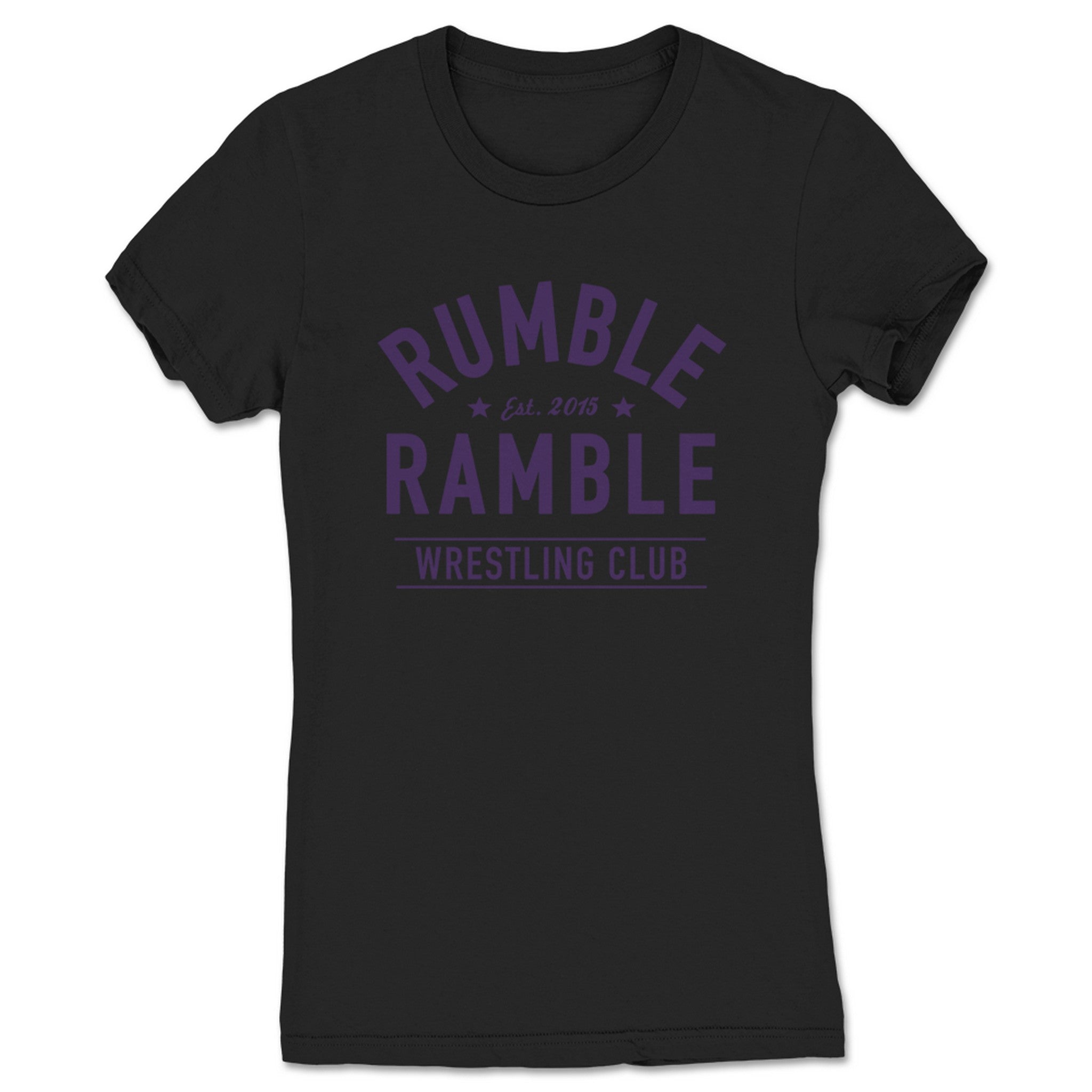 Rumble Ramble Throwback Vintage Women's Tee Black