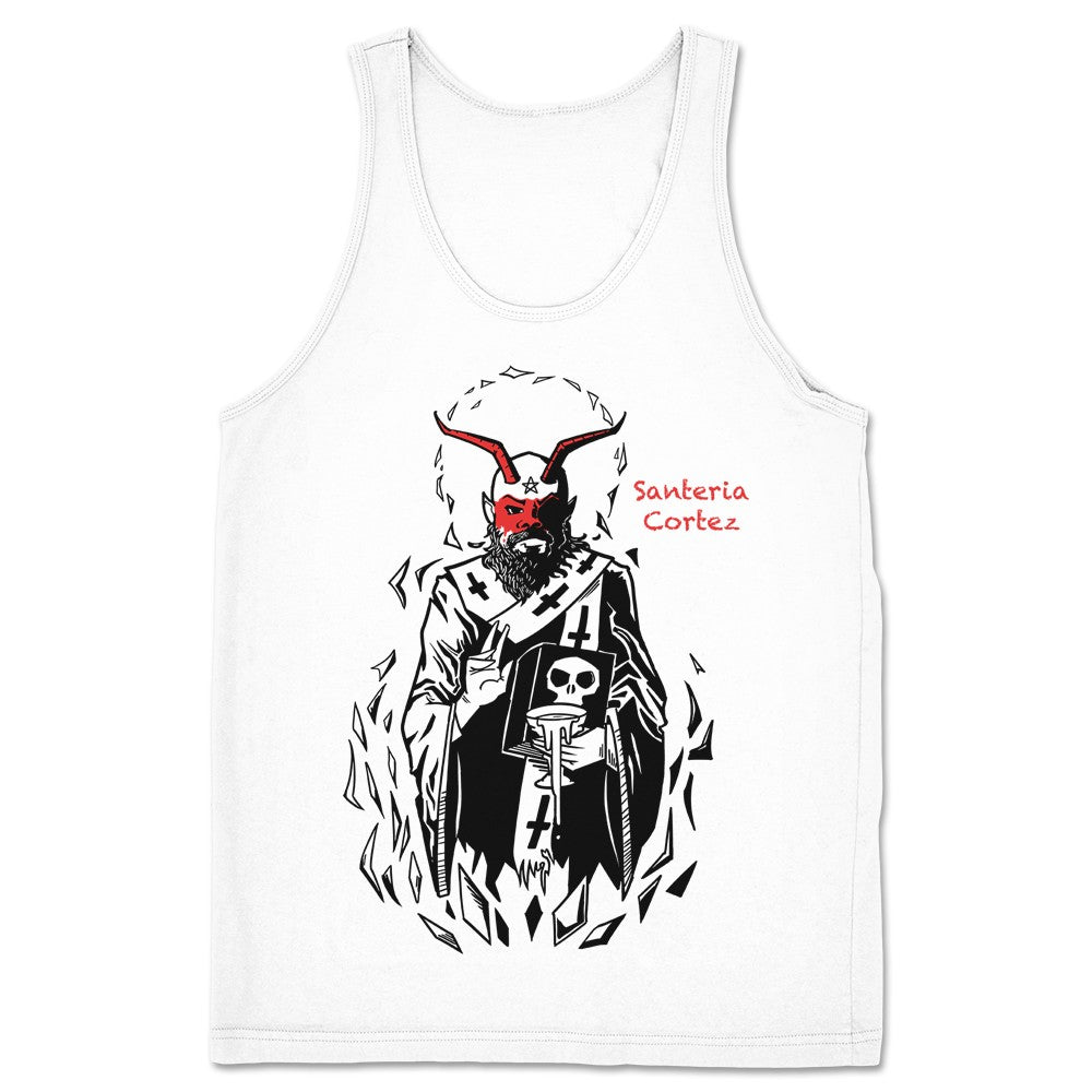 Santeria Cortez Santeria Cortez Portrait Unisex Tank White