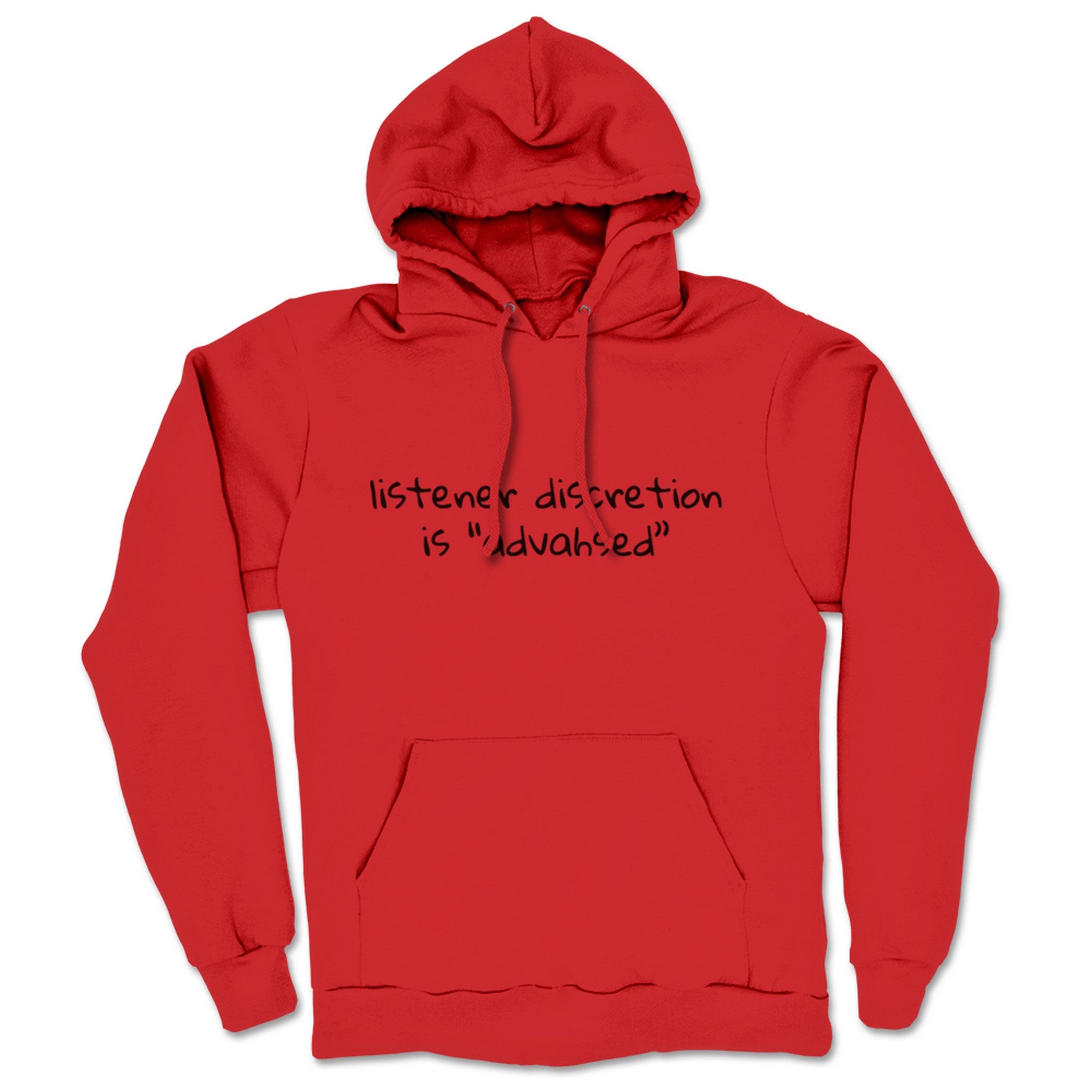Southern Fried True Crime Listener Discretion Is Advahsed Midweight Pullover Hoodie Red