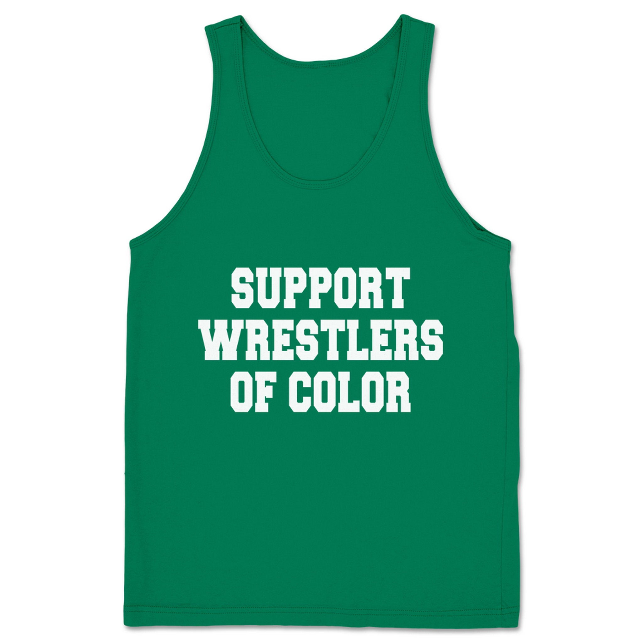 Superkick Foundation Support Wrestlers of Color Unisex Tank Kelly Green