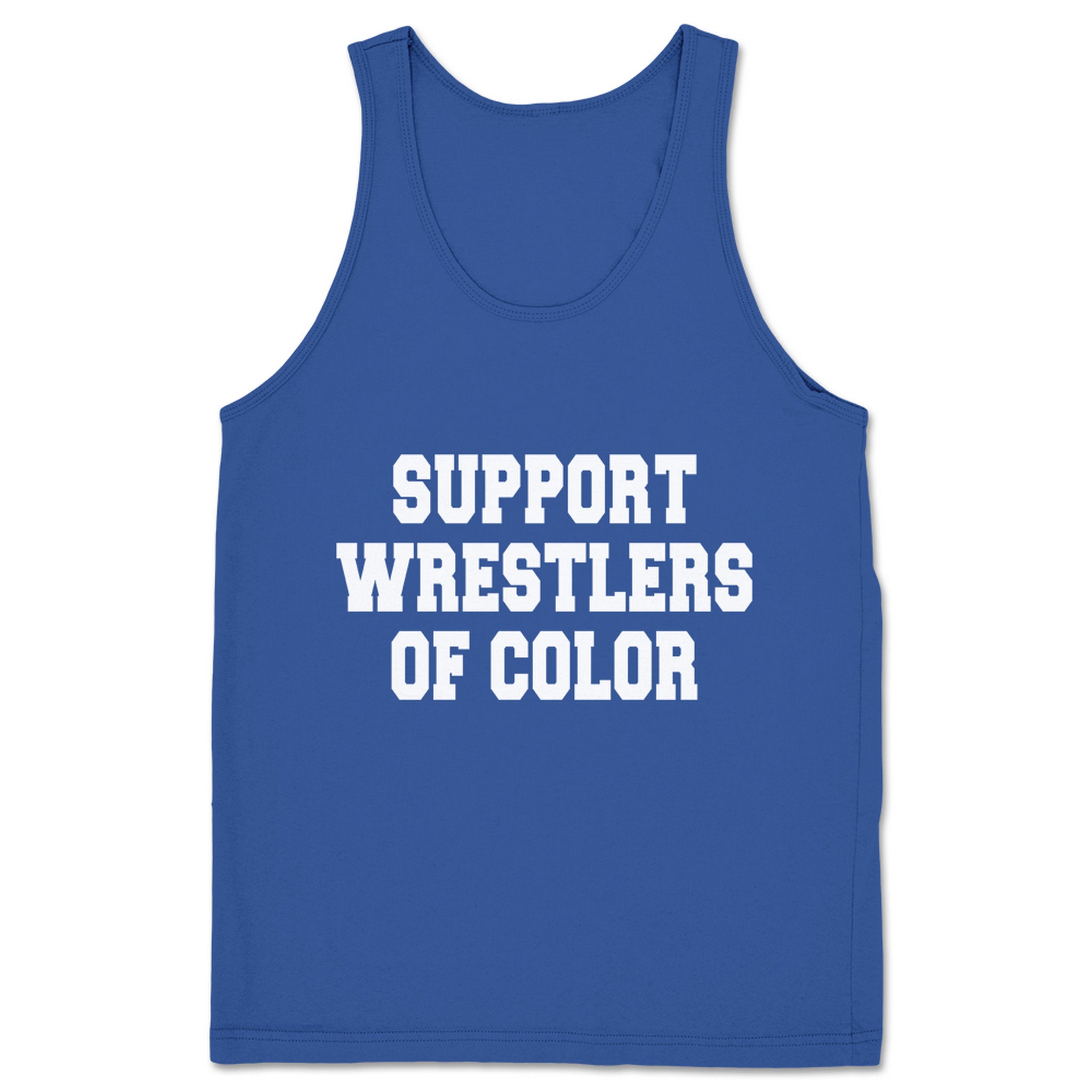 Superkick Foundation Support Wrestlers of Color Unisex Tank Royal Blue
