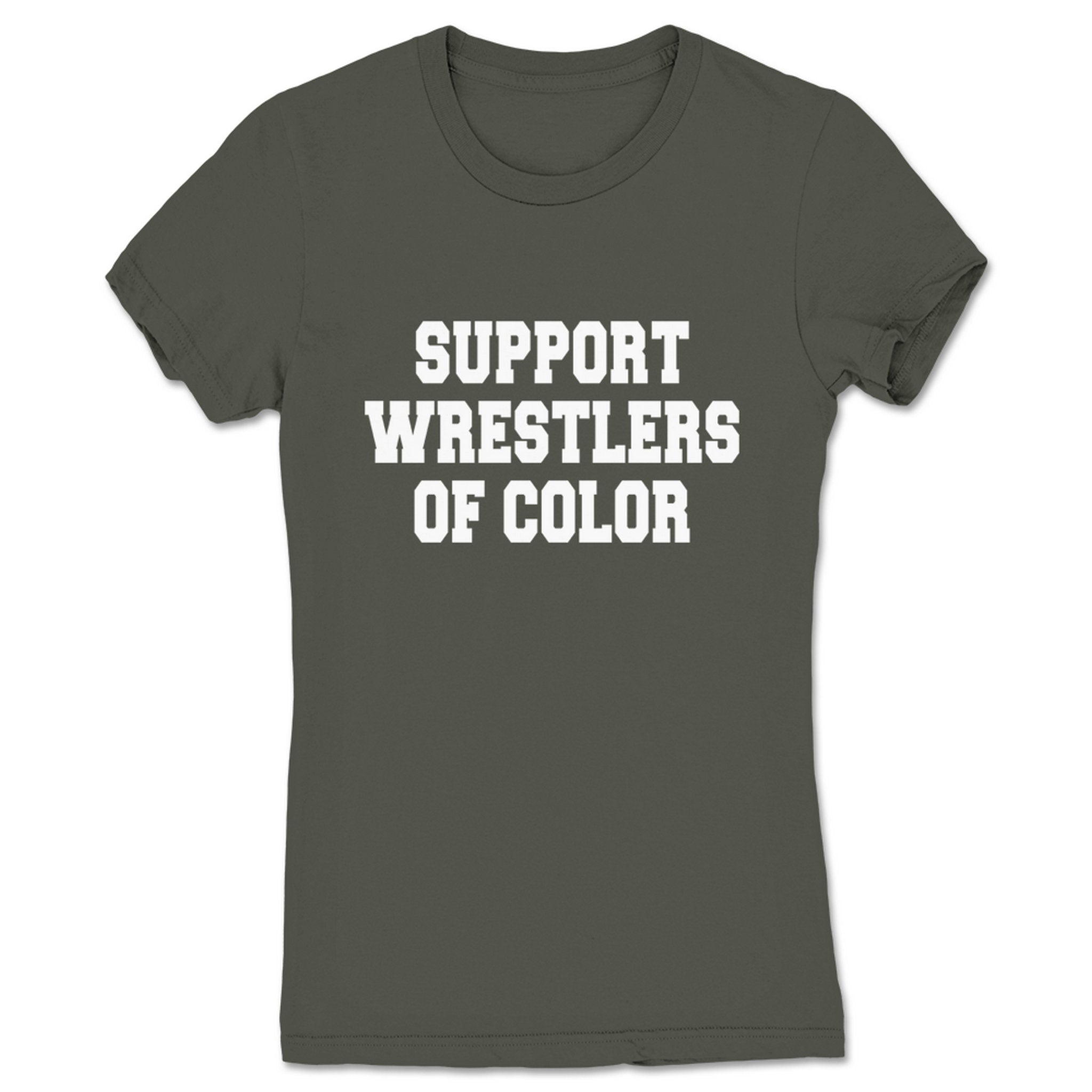 Superkick Foundation Support Wrestlers of Color Women's Tee Army