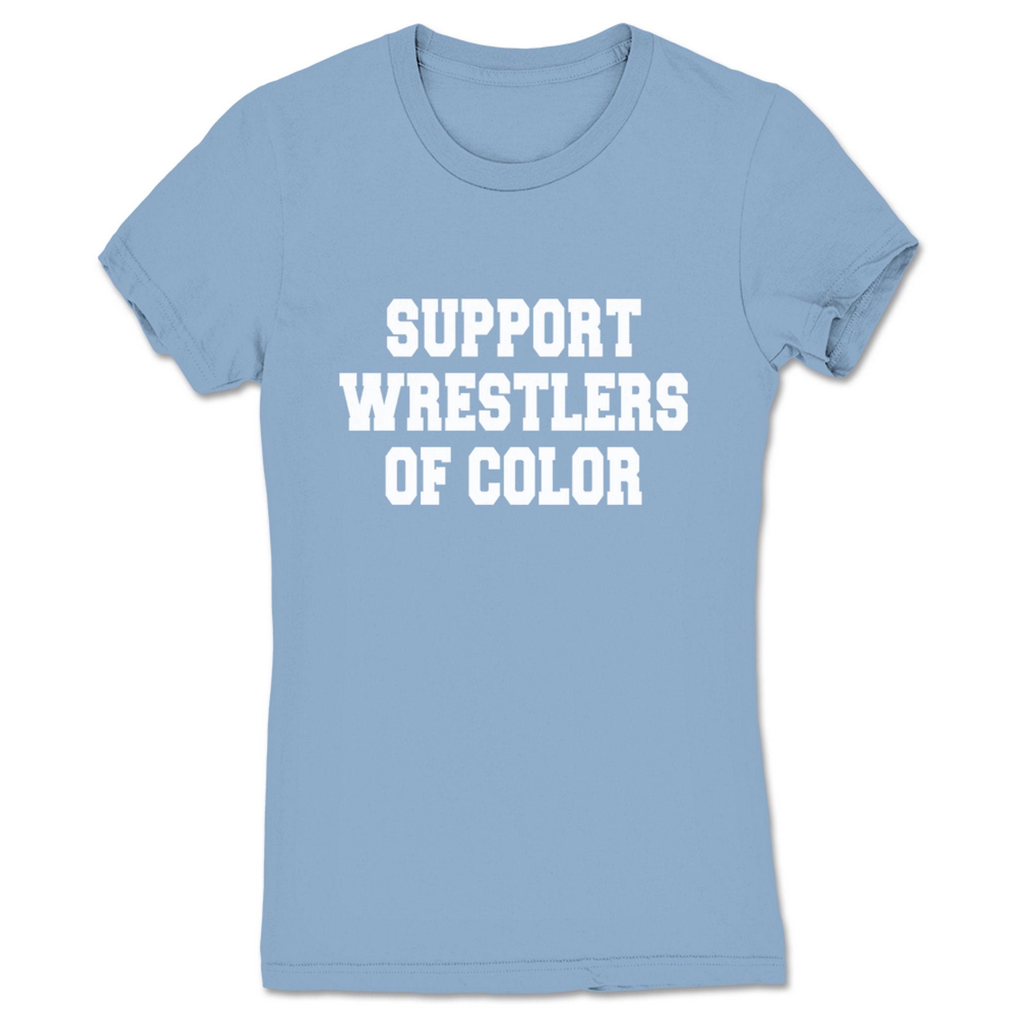 Superkick Foundation Support Wrestlers of Color Women's Tee Baby Blue