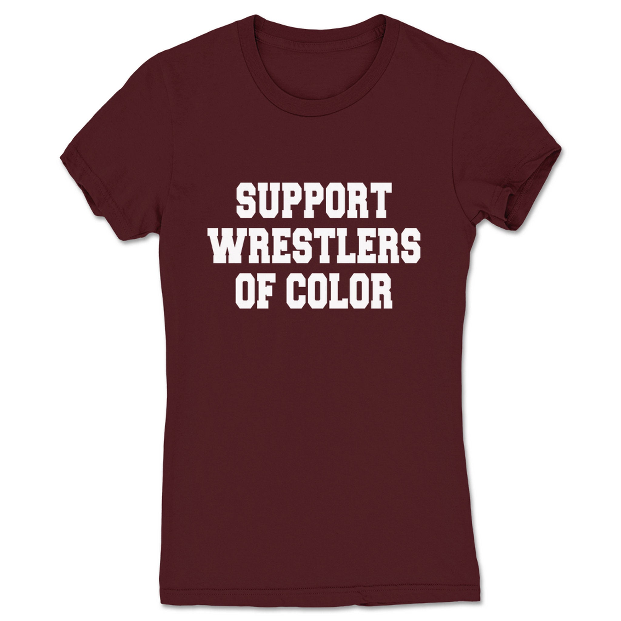 Superkick Foundation Support Wrestlers of Color Women's Tee Maroon