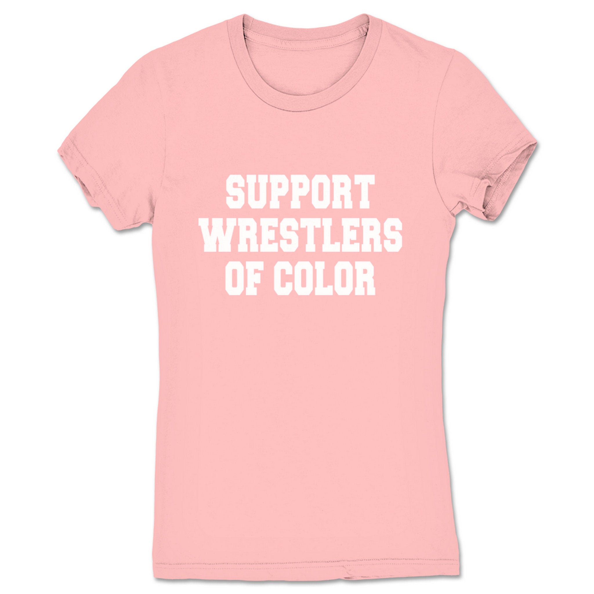 Superkick Foundation Support Wrestlers of Color Women's Tee Pink