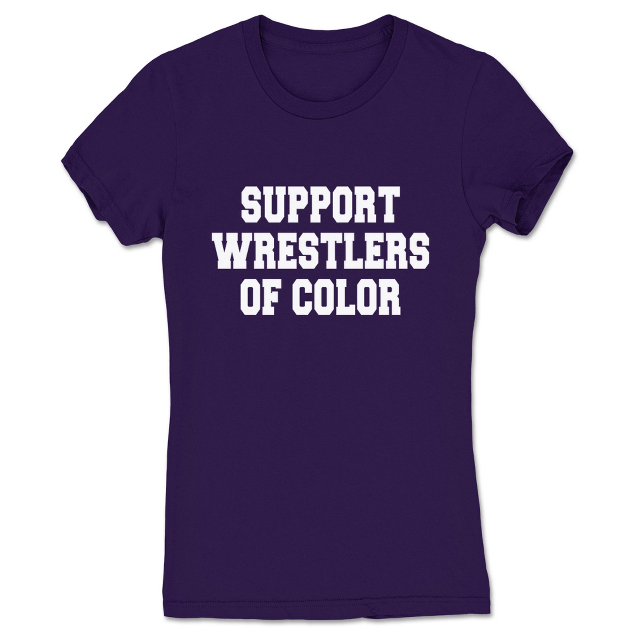 Superkick Foundation Support Wrestlers of Color Women's Tee Purple