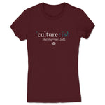 The Culture Cast  Women's Tee Maroon