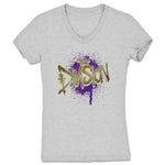 The Division LLC  Women's V-Neck Heather Grey