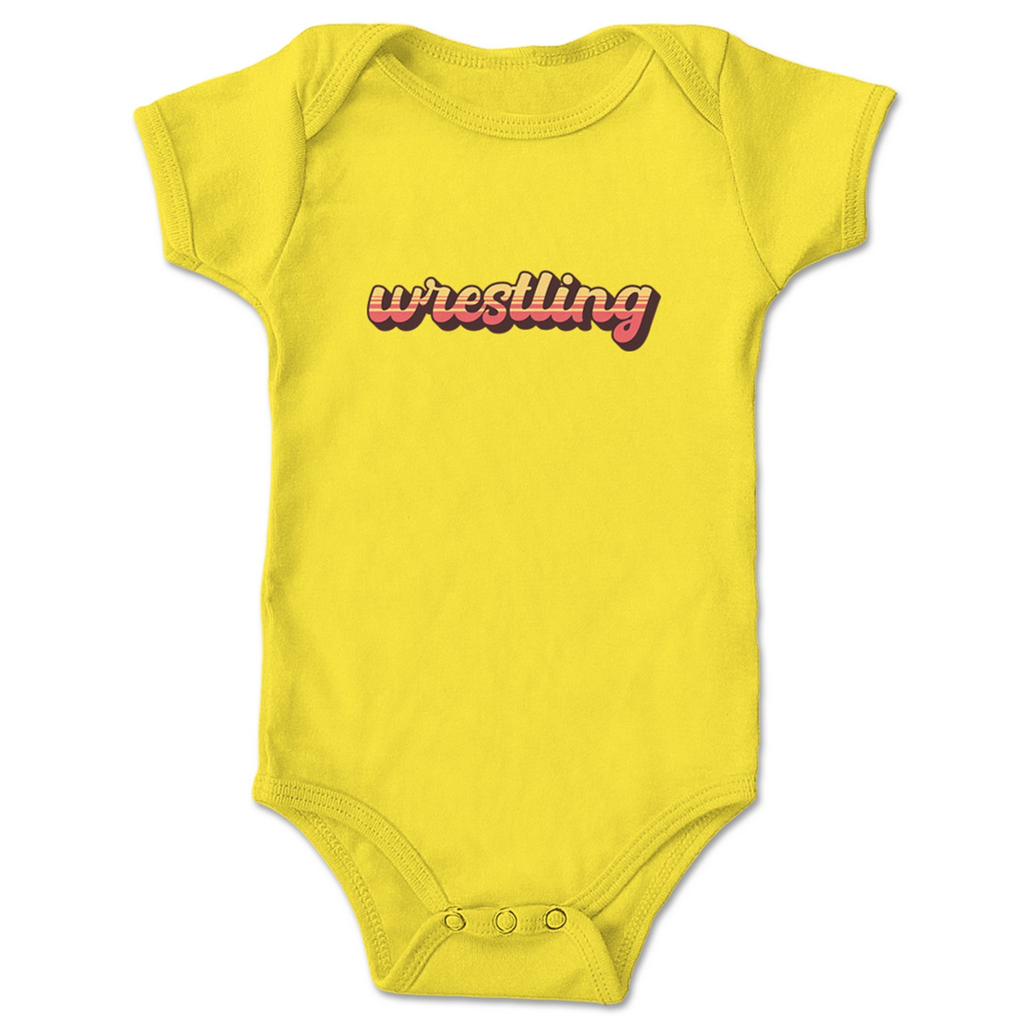The Mr. Warren Hayes Show Vintage Wrestling Infant Onesie Yellow