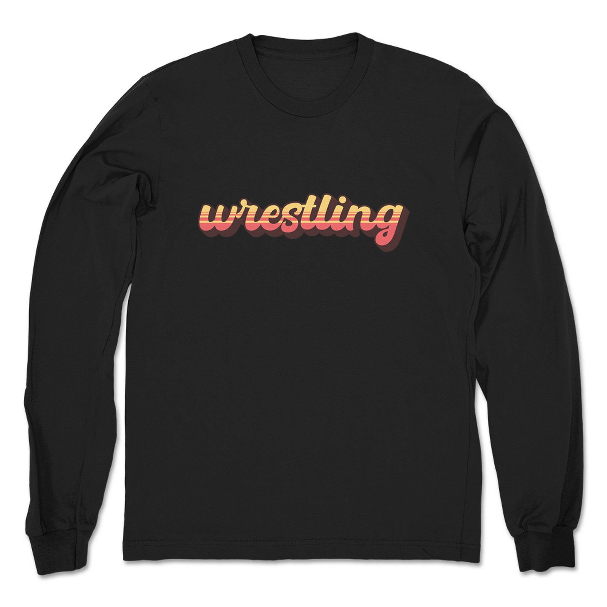 The Mr. Warren Hayes Show Vintage Wrestling Unisex Long Sleeve Black