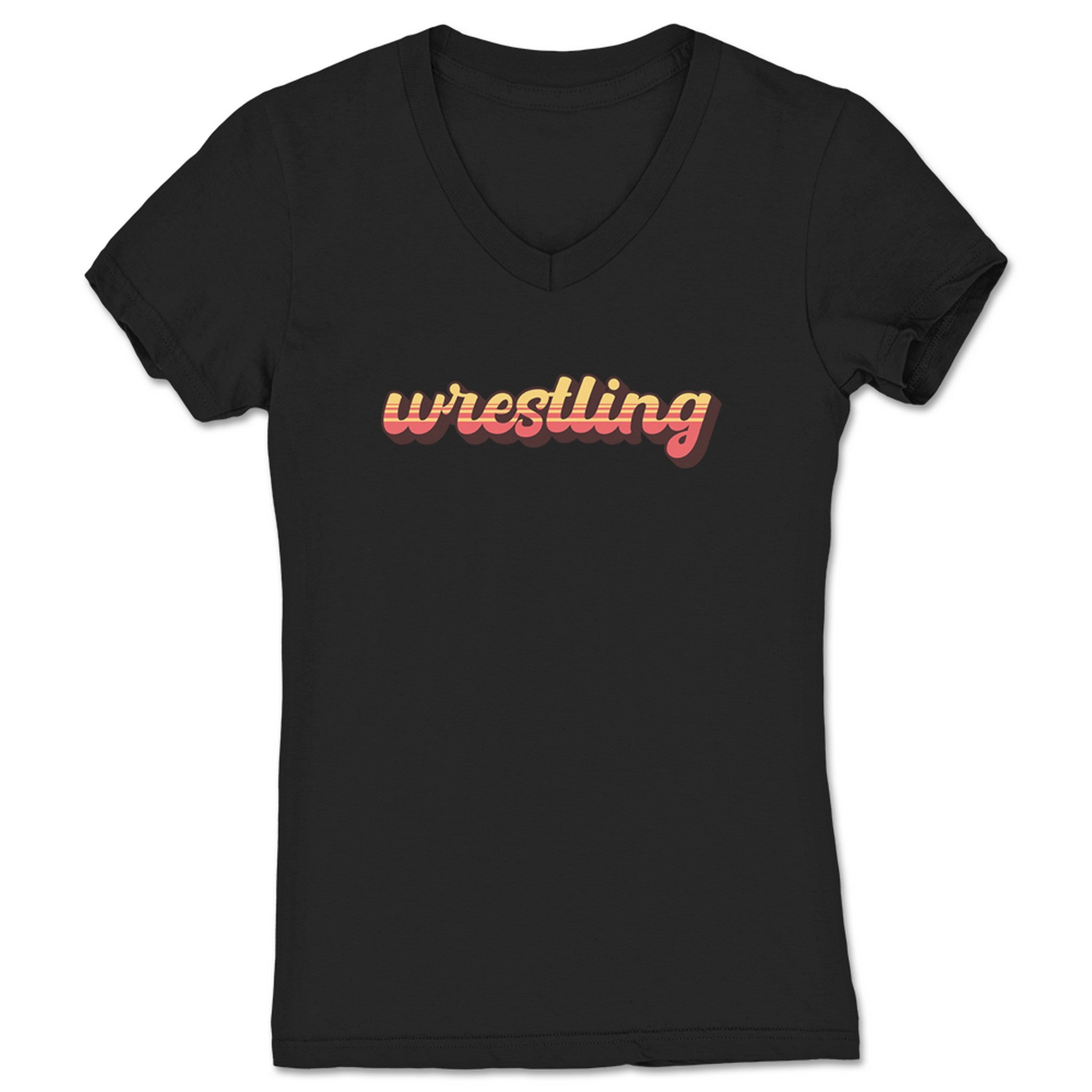 The Mr. Warren Hayes Show Vintage Wrestling Women's V-Neck Black