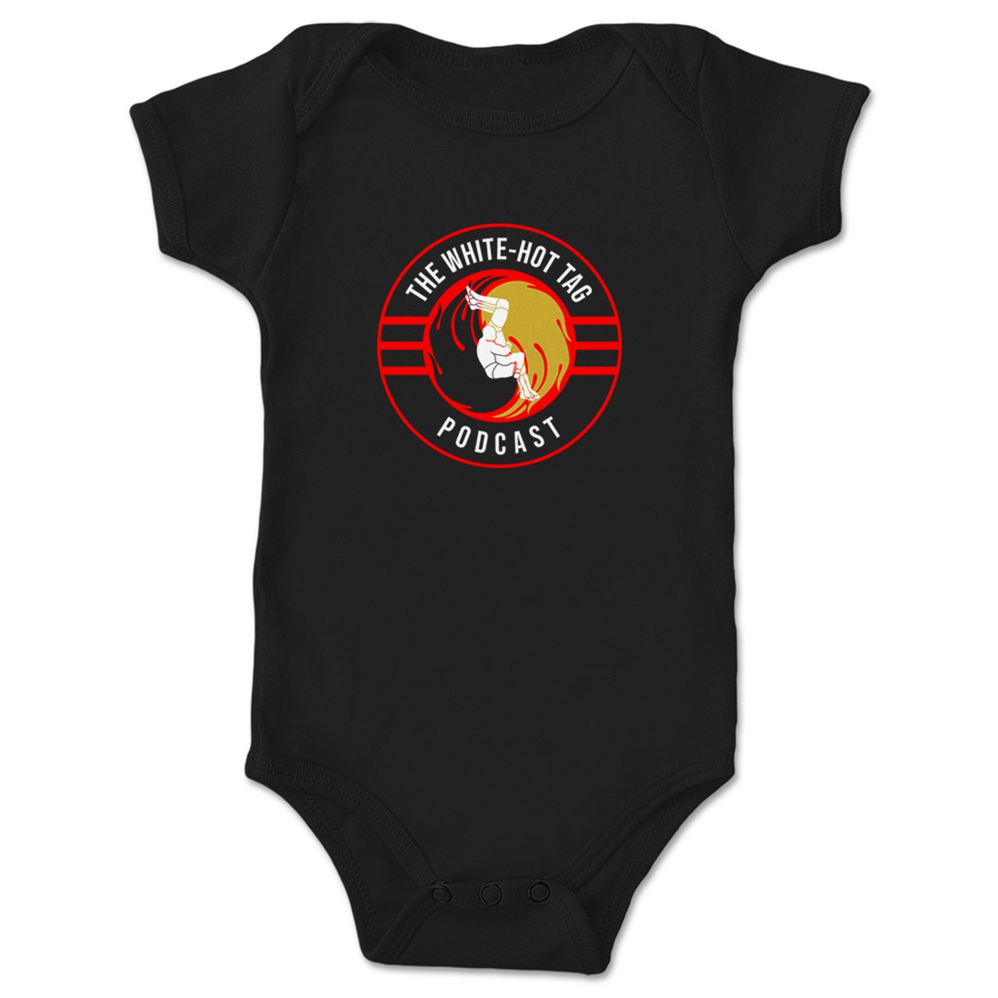The White Hot Tag The White Hot Logo Infant Onesie Black