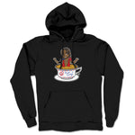 Theo Ivory  Midweight Pullover Hoodie Black