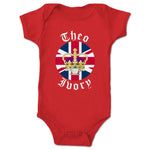Theo Ivory  Infant Onesie Red