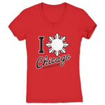 This Filipino American Life  Women's V-Neck Red