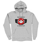 Two Canucks and a Crossface  Midweight Pullover Hoodie Heather Grey