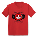 Two Canucks and a Crossface  Toddler Tee Red