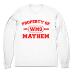 Wrestling Mayhem Show  Unisex Long Sleeve White