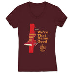 Wrestling with Classics  Women's V-Neck Maroon