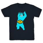 Wrestling with a Bear  Youth Tee Navy
