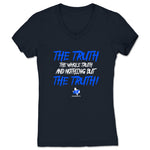 Wrestling with a Bear  Women's V-Neck Navy